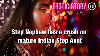 Step Nephew has a crush on full-grown Indian Step Aunt